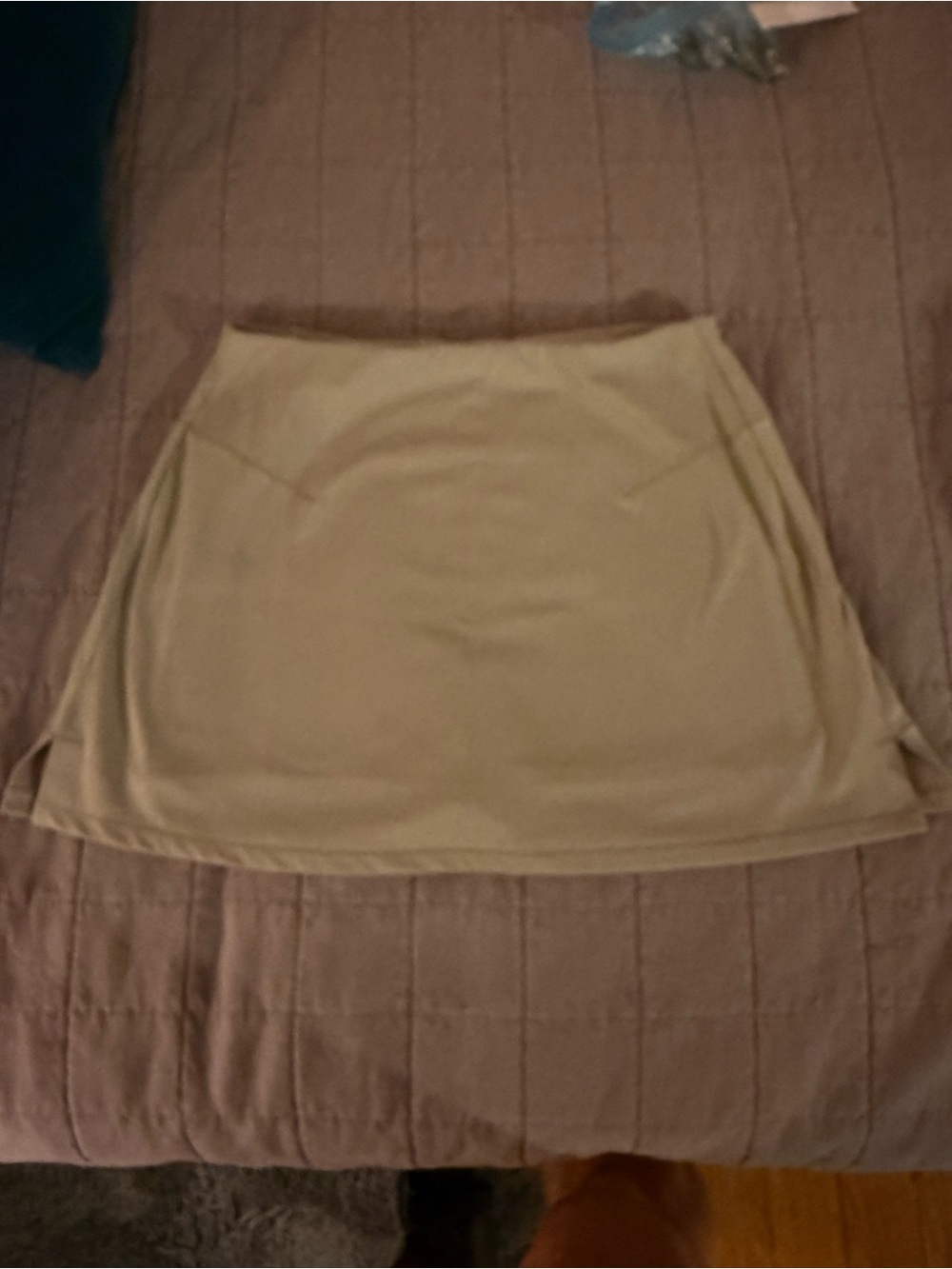 Women’s Mini Skirt in Light Beige - Clean A-Line Silhouette